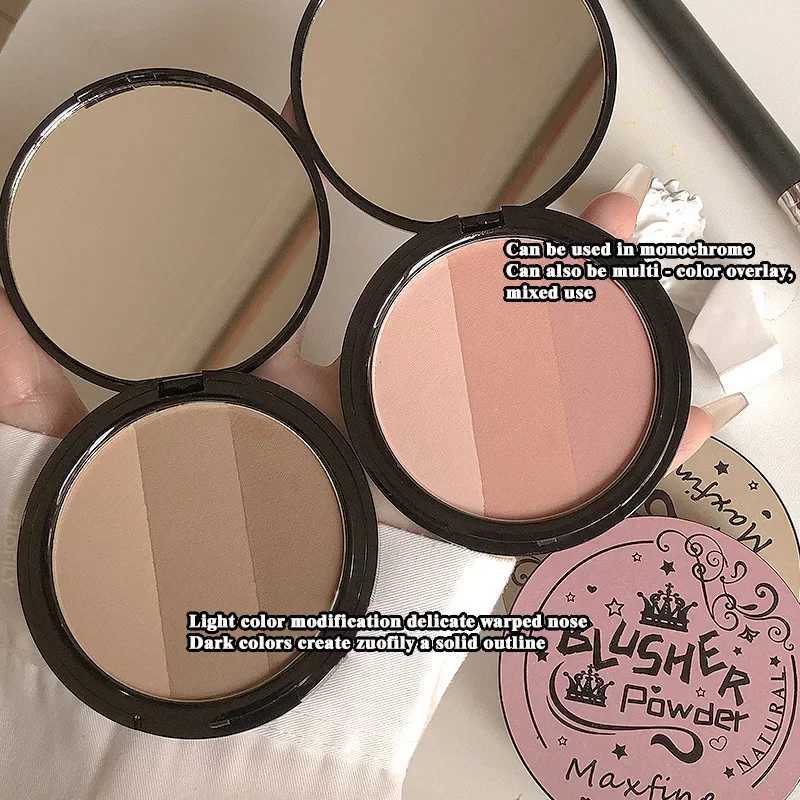 2/3 Color Bronzer Highlighter Palette Face Matte Brown Coffee Contour Shadow Powder Rose Pink Blush Highgloss Illuminator Makeup XJ250618