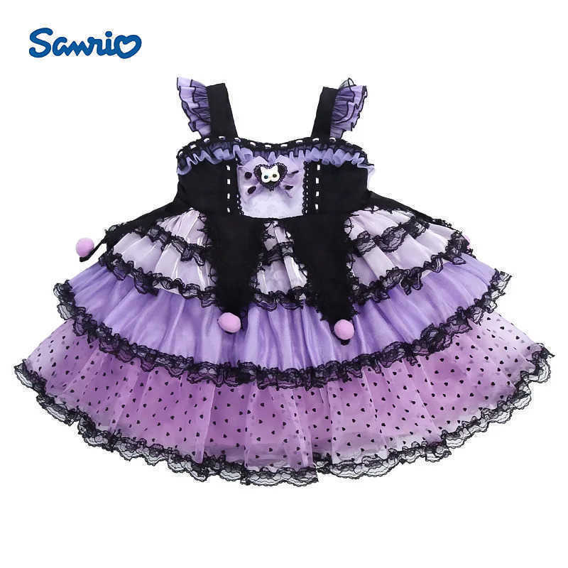 Sanrio Sanrio Dress Kuromi Lolita Christmas Childrens Costume Dresses Puffy Skirt Suit Cute Anime Kawaii New Party Clothes GiftXJ250618