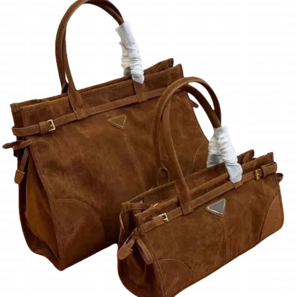 Shoulder Bags TOP 1 Designer Bag 2025 Womens Suede Brown Shoulder Bag Designer Totes Bag Soft Lux Leather Luxury Handbag Casual Mens Large Capacity New Tote