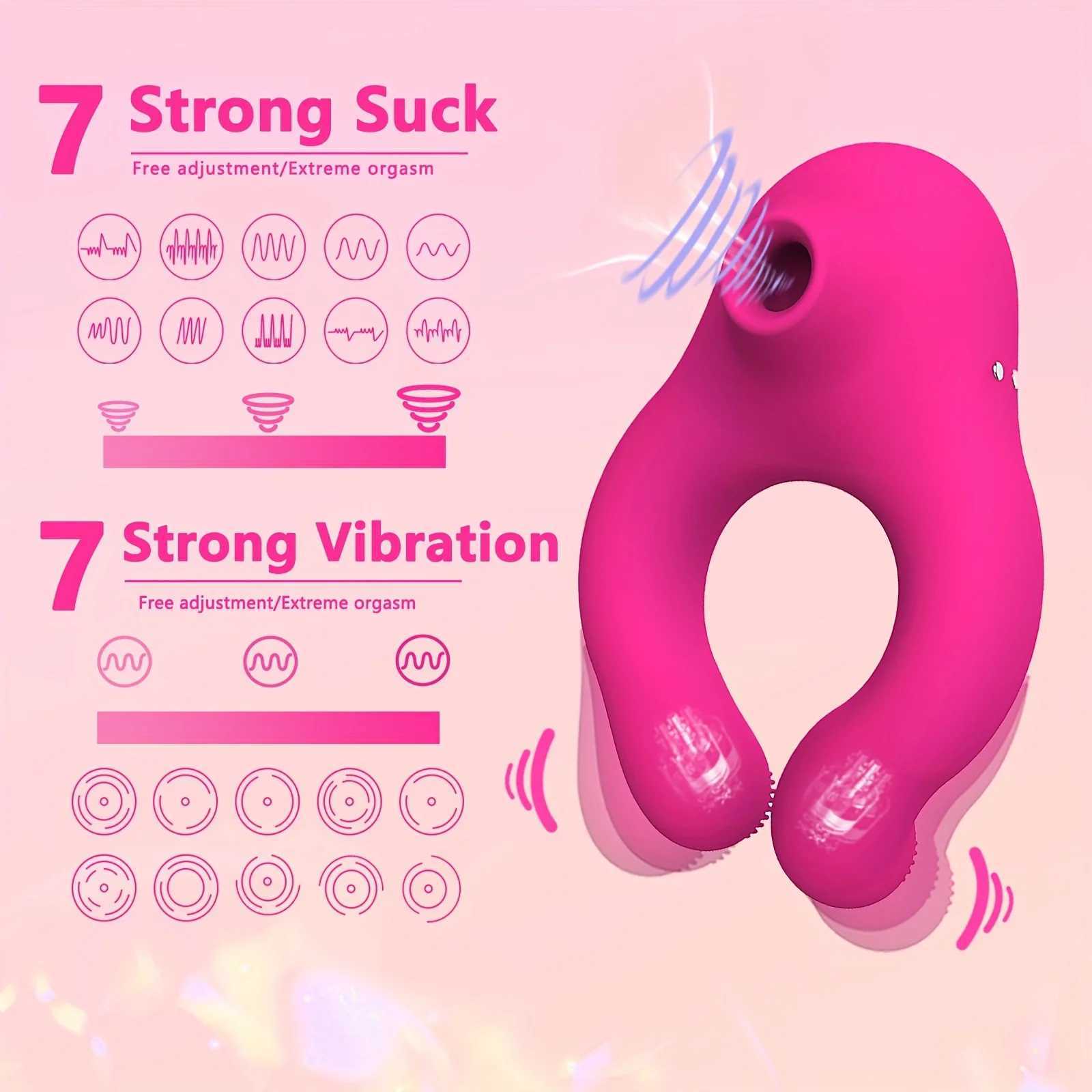 Vibrator for Women Penis Cock Ring Clitoral Stimulator Clit Sucker Delay Ejaculation Dick Enlarger Ring Sex Toys for Men Couples XJ250618