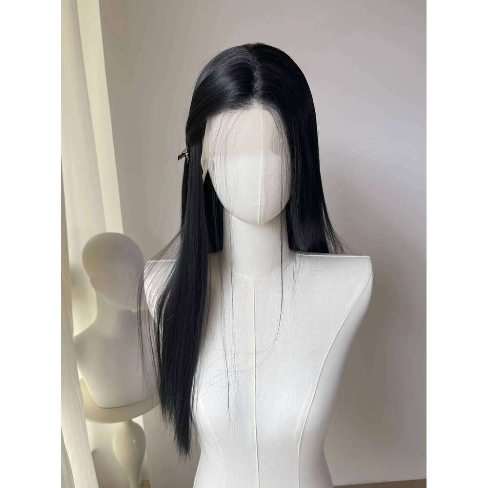 26inch 13x4 Lace Front Wig Women Lolita Synthetic Wigs Black Hair for Daily Use Cosplay Party Heat-resistant Fiber