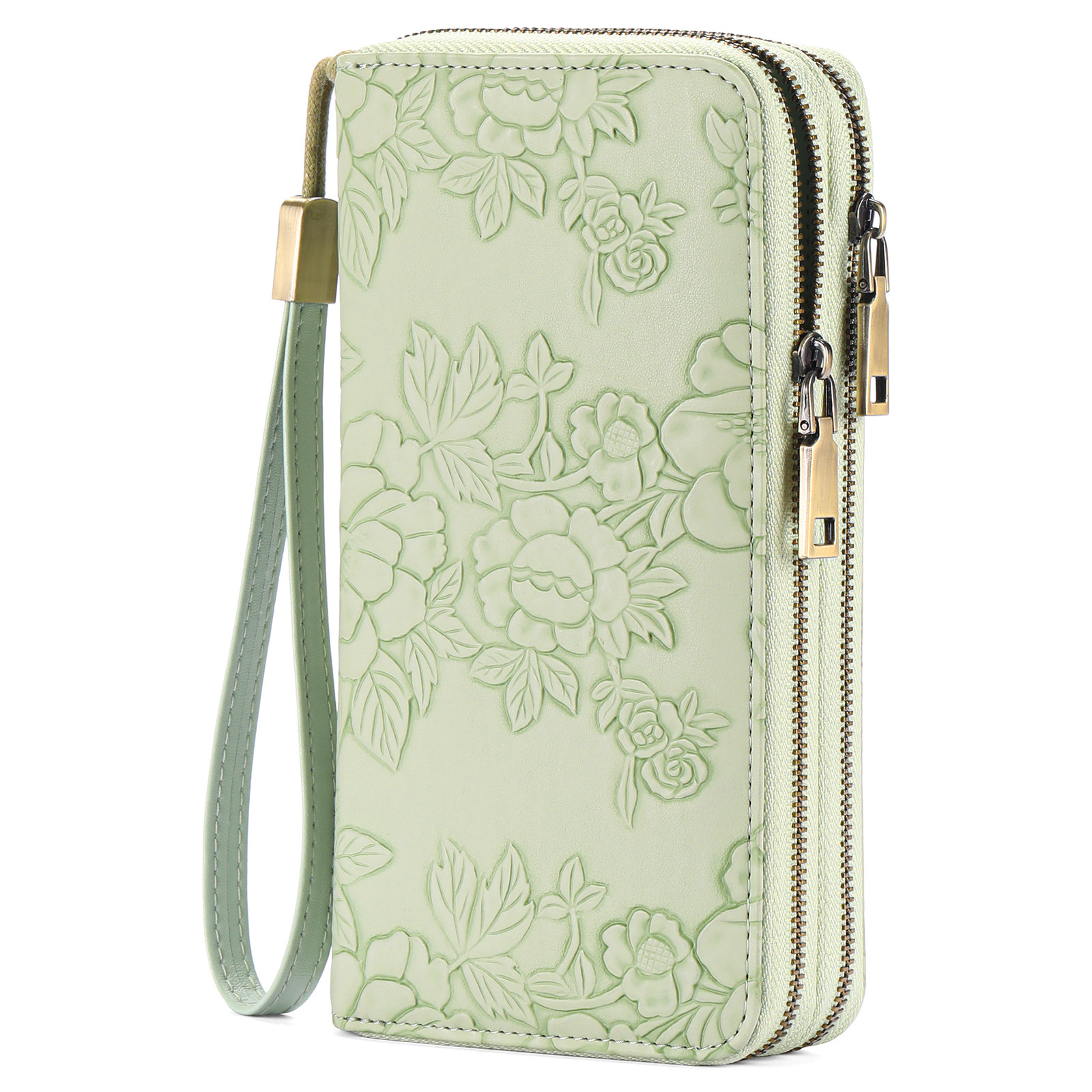 Free Shipping Designer New Long Clutch Bag Double Zipper Wallet Embossed Design Large Capacity Simple Women's Wallet Luxury Bag In Stock