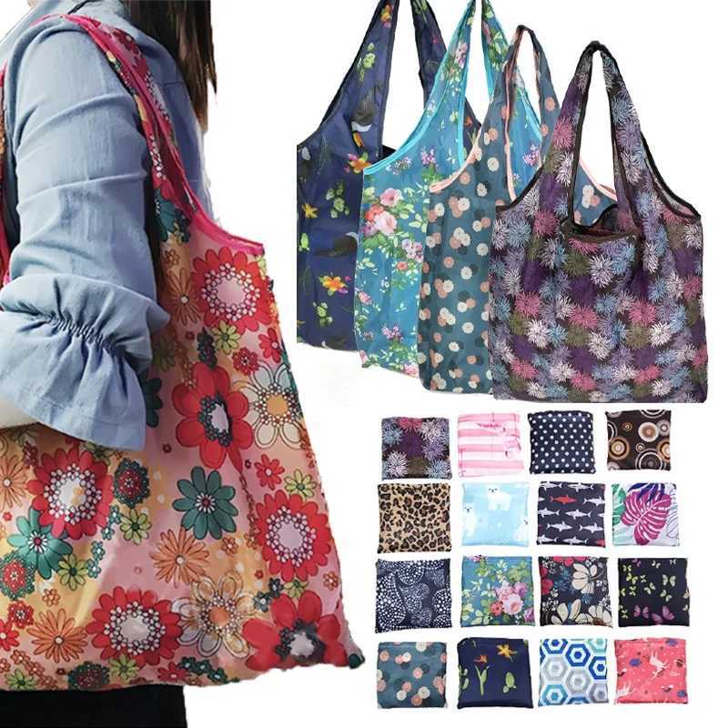 Foldable Shopping Bag Reusable Travel Grocery Bag Eco-Friendly Beach Toy Storage Bags Lem Printing Tote Pouch Bag Package B250618
