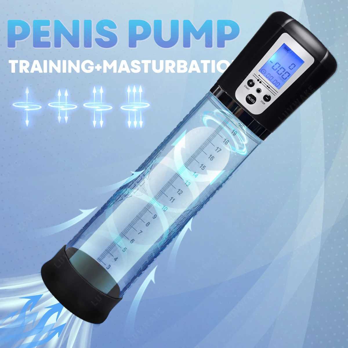 Electric Penis Vacuum Pump 4 Suction Male Penis Extender for Effective Enlargement Masturbation Automatic Cock Sucking Sex toys W250618