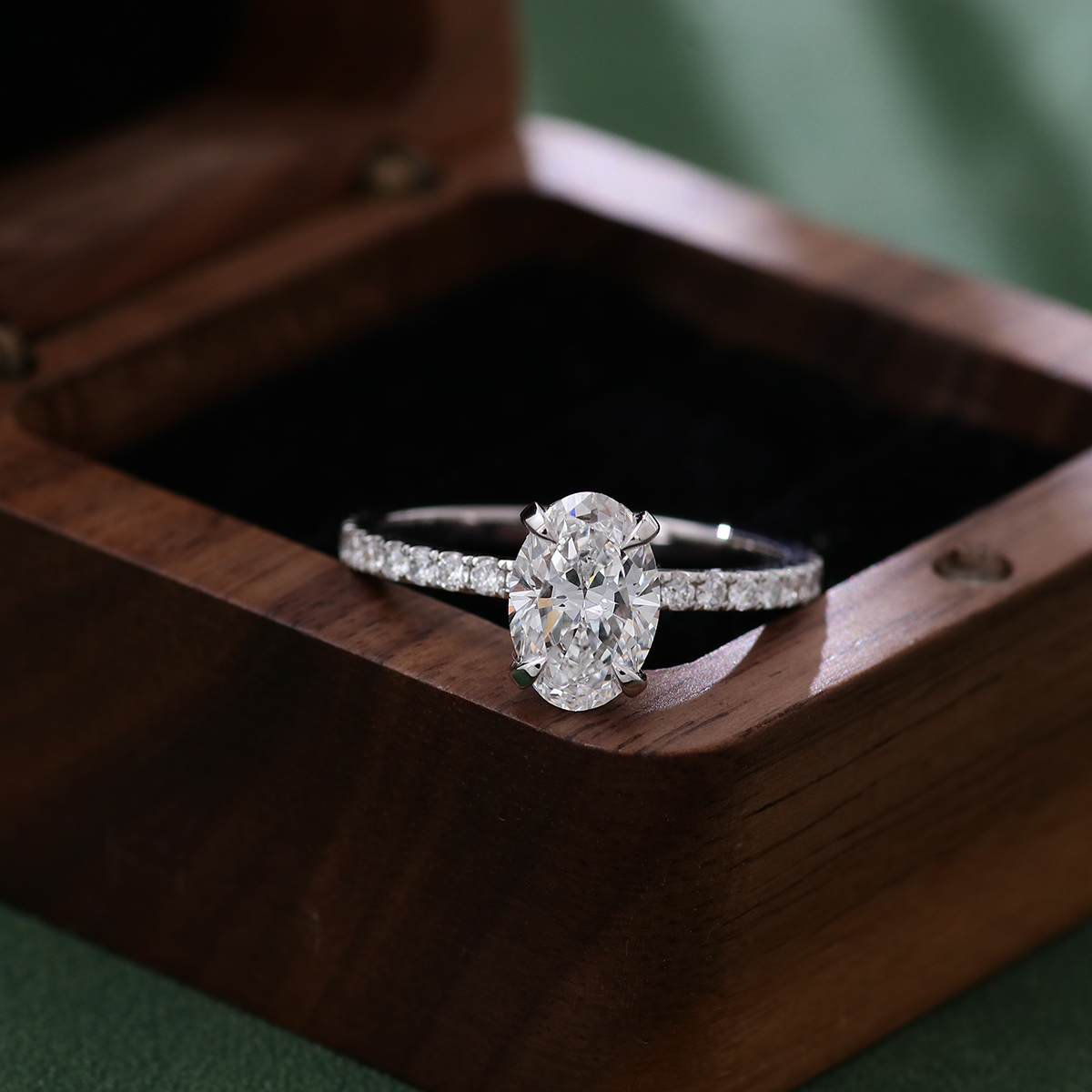 Provence Luxurious 18K White Gold D VVS1 Lab Grown Diamond Ring Fine Jewelry Rings Original Design Custom Jewelry Engagement Rings for Women