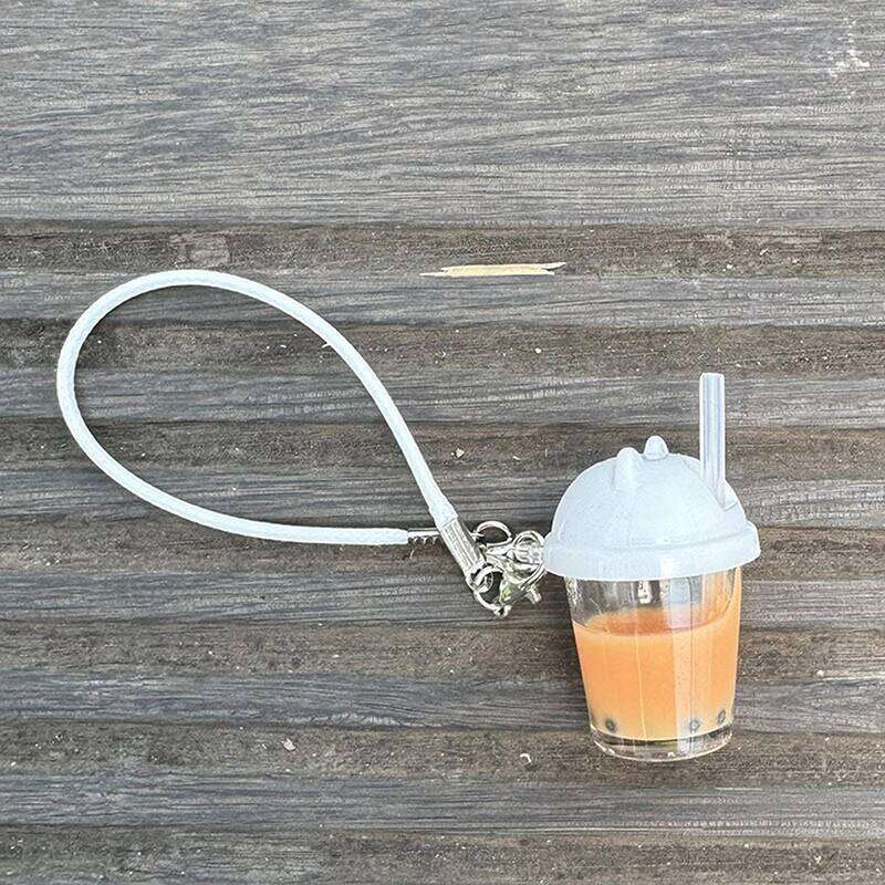Labubu Bag Piece Dollhouse Mini Pearl Milk Tea Cup Model Pendant DIY Keychain Learning Scene Accessories Miniature Decoration