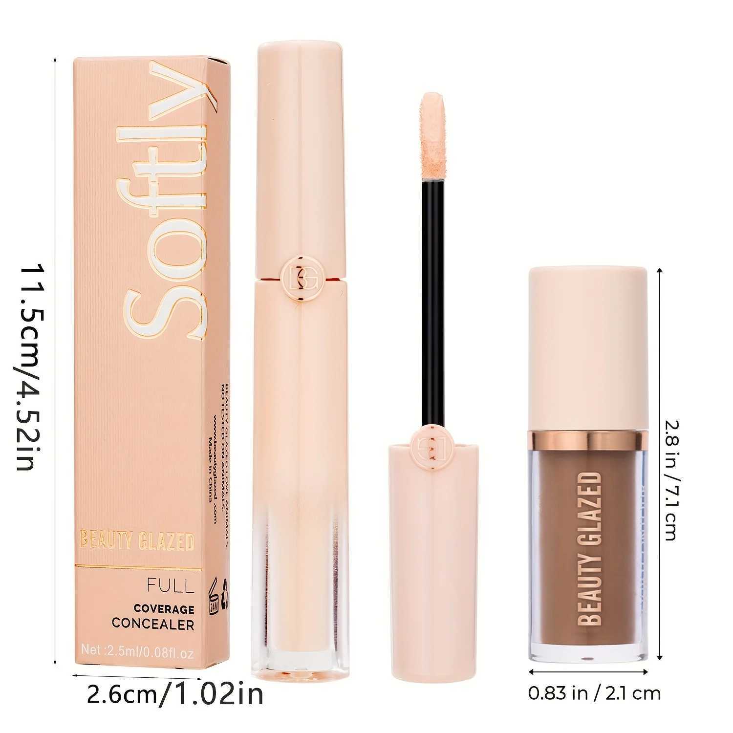 2Pcs Travel Face Makeup Set Liquid Concealer+Liquid Contour Matte Finish Full Coverage Long-lasting Waterproof XJ250618
