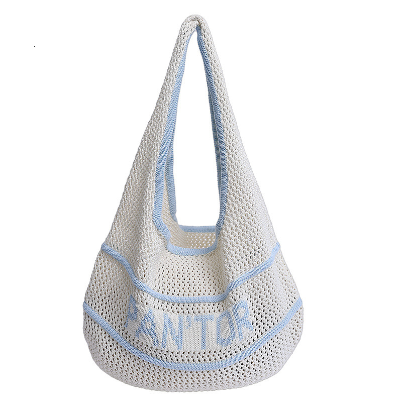 Free shipping designer Woven Bag for Women 2025 Summer New Hollow Design Straw Bag for Beach Commuting Knitted Shoulder Underarm Bag