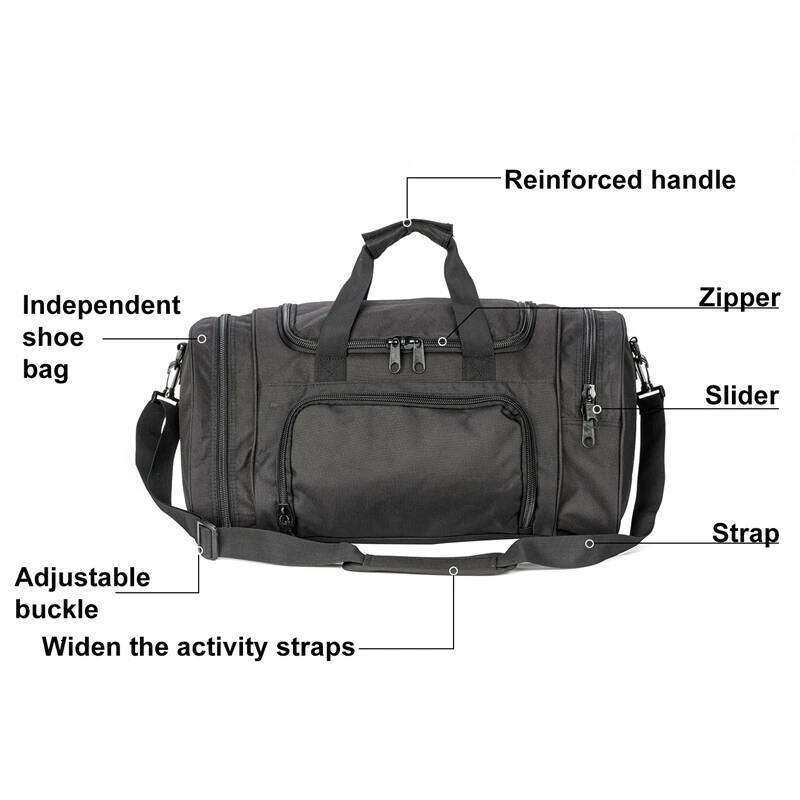 lightweight sports travel duffel and carryon lage gym bag with shoes compartment for women men