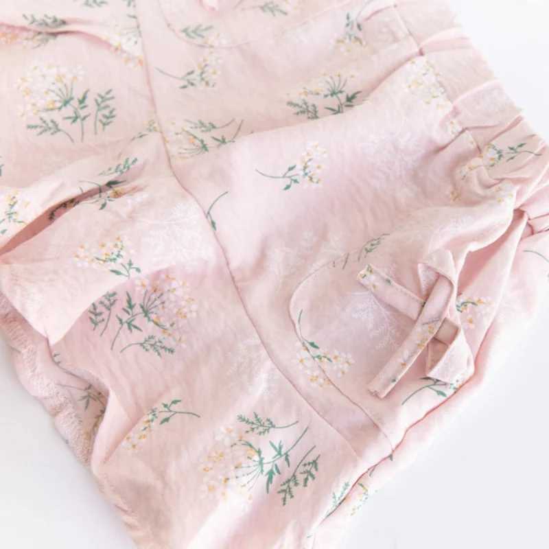 Childrens Short Pant For Girls Cotton Print Kids Girl Shorts Summer Thin Sweet Pocket Bow Short Trousers 3-8T Clothing OutwearC250617
