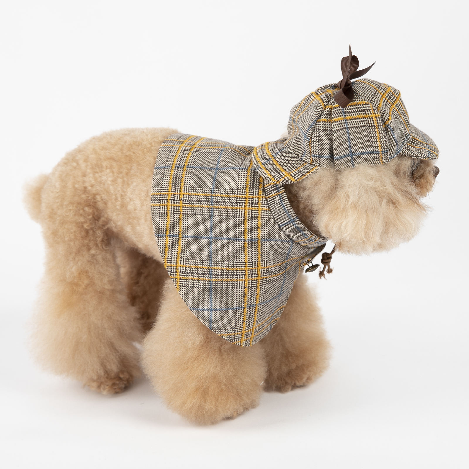 Dog Costume-Cute Detective Pet Clothes Set Halloween Cosplay Party Outfit Winter Fashion Cape Cloak Hat for Small Medium Dog, Cat Kitten XXL A572