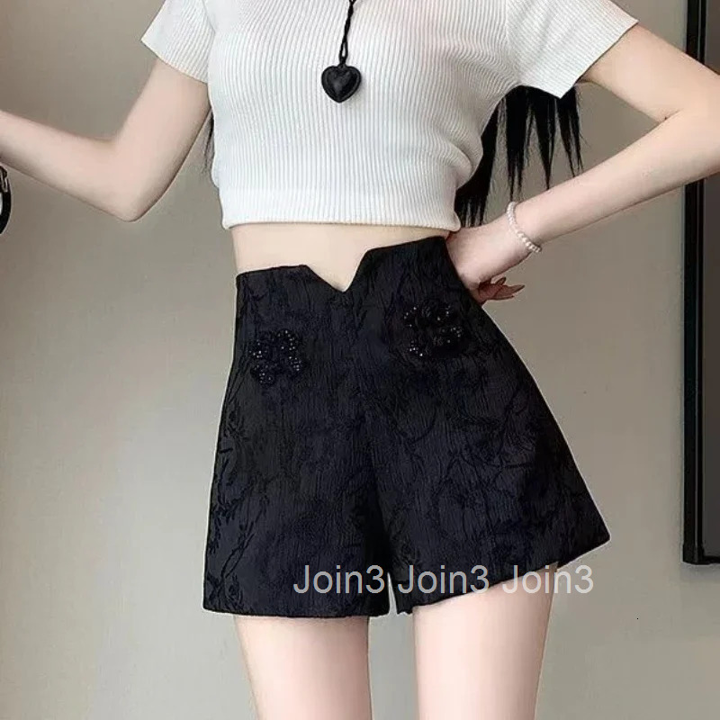 Woman Short Pants High Waist Wide Shorts for Women Outfits Elasticty Y2k Vintage Streetwear Hot Elegant Stretchy Summer Classic