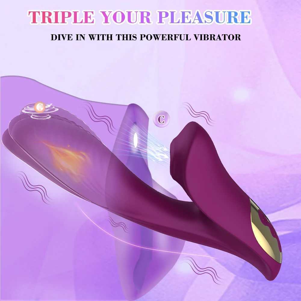 2 in 1 Sucking G-spot Vibrator for Women Clit Sucker Oral Sex Suction Clitoris Stimulation Female Masturbation Erotic Sex Toys W250618