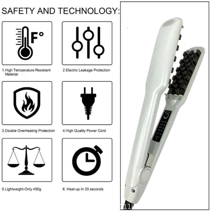 Professional Volumizing Ceramic Iron For Thicker Or Larger Lasting Volume Fluffy Hair Straightener Crimping Tool