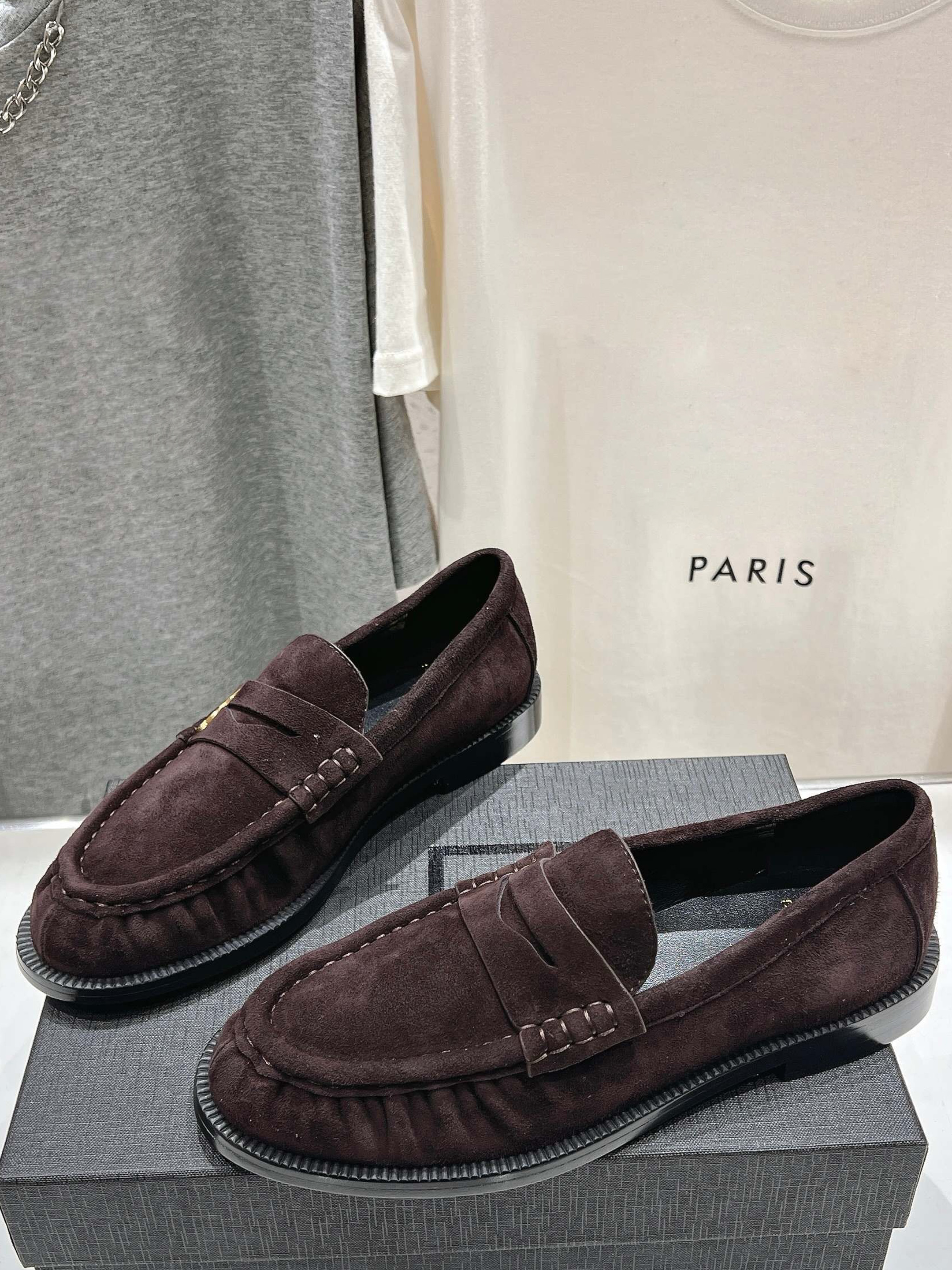 Le Loafers supply in suede leather Laurent loafers in smooth leather women casual shoes women leather boat shoes lacquer loafers