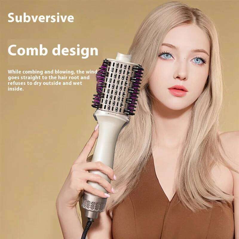 ABAH-Professional Multifunctional Straightening Blow Dryer Brush Curling Iron Comb Suitable For All Hair Types