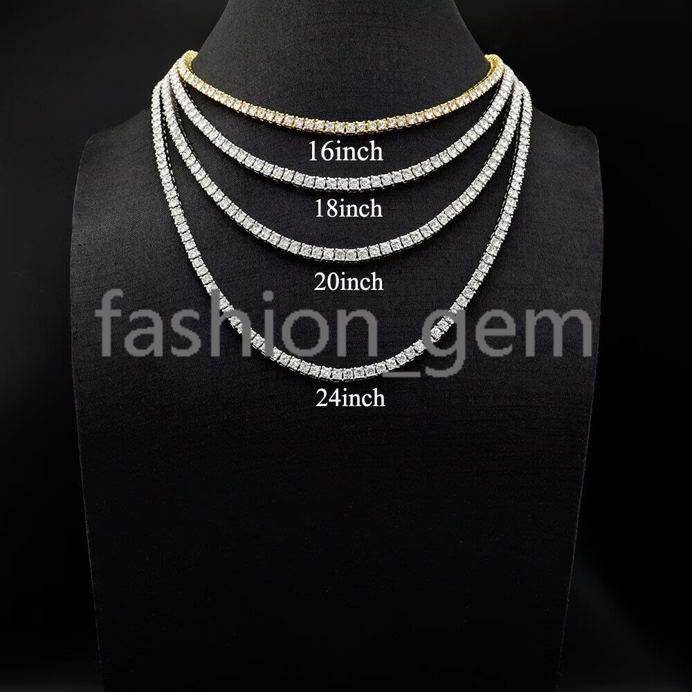 Tennis Necklace Bracelet Pass Diamond Tester Iced Out Bling Moissanite Diamond Hip Hop Jewelry 925 Silver Tennis Chain