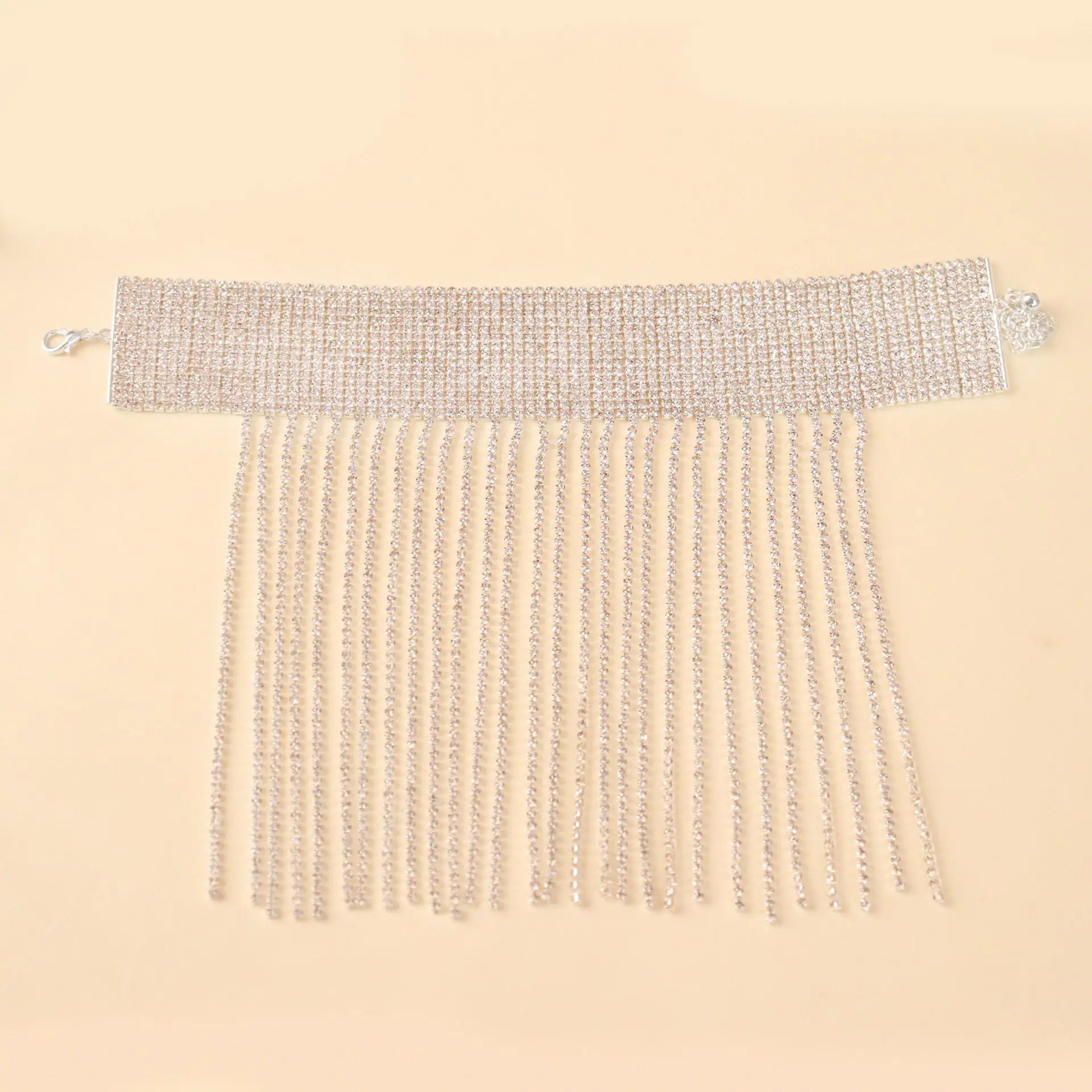 Fashionable Multi-layer Long Tassels Hip Hop Style Rhinestone Ankle Chain Nightclub Womens Jewelry 250618