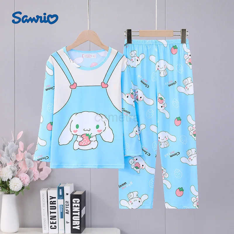 Sanrio Lovely Sanrio Kids Pajama Sets Casual Comfortable Soft Cartoon Print Nightwear Set Boys Girls Indoor Clothes Autumn Winter XJ250618XJ250618