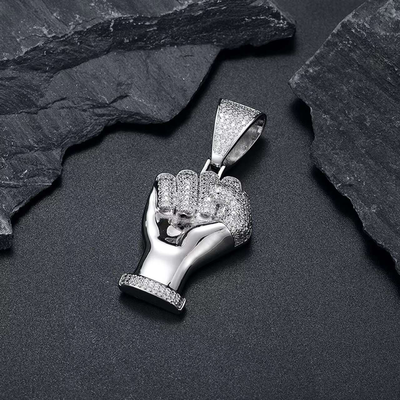 Elegant Hip Hop-Inspired Male Accessories: Solid 925 Silver Filled With Sparkling Moissanites