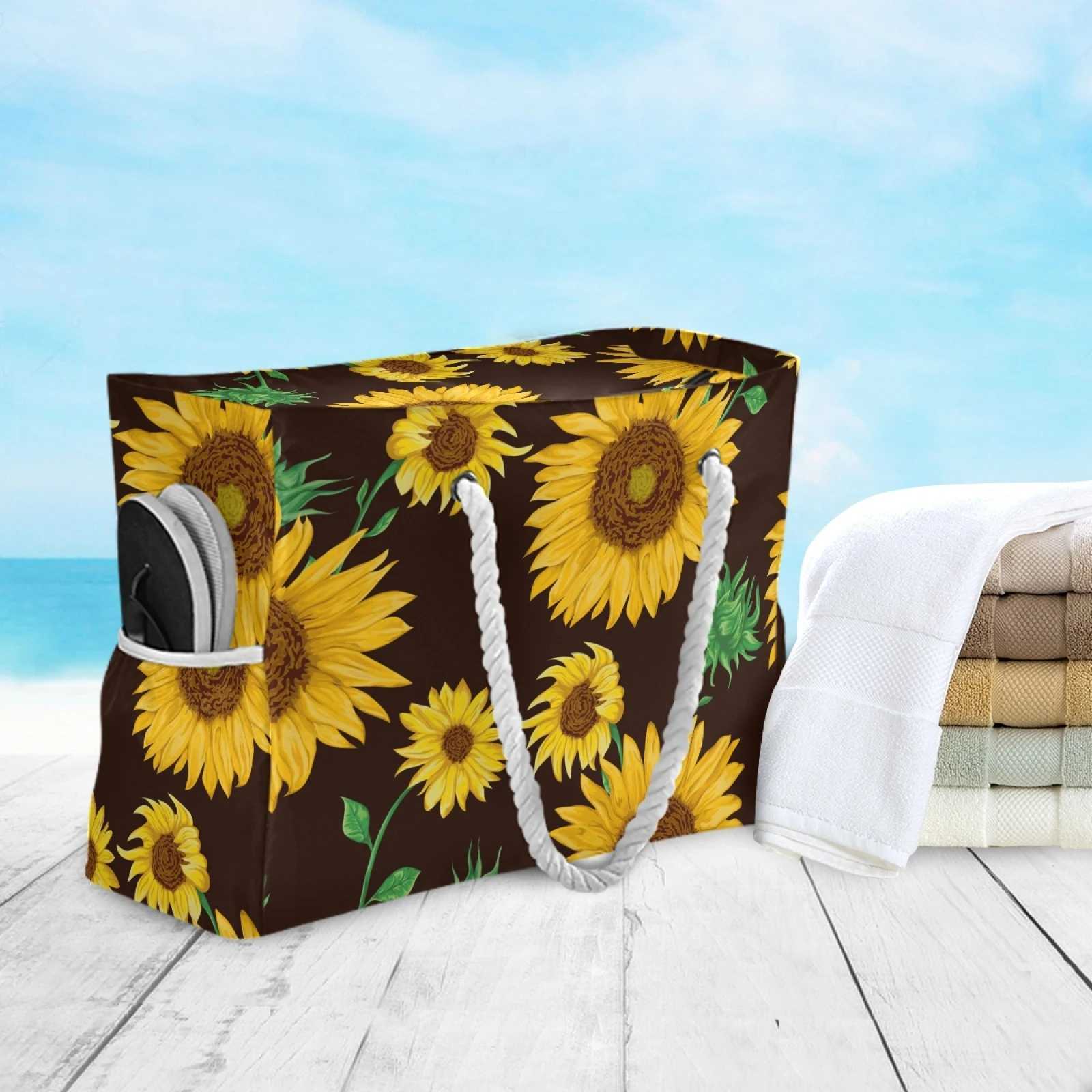 2025 Spring Seas New Suower Print Wen Handbag Beach Totes Bag Shoulder Bag Lady Shopping Bags Large Capacity Casual Tote B250618