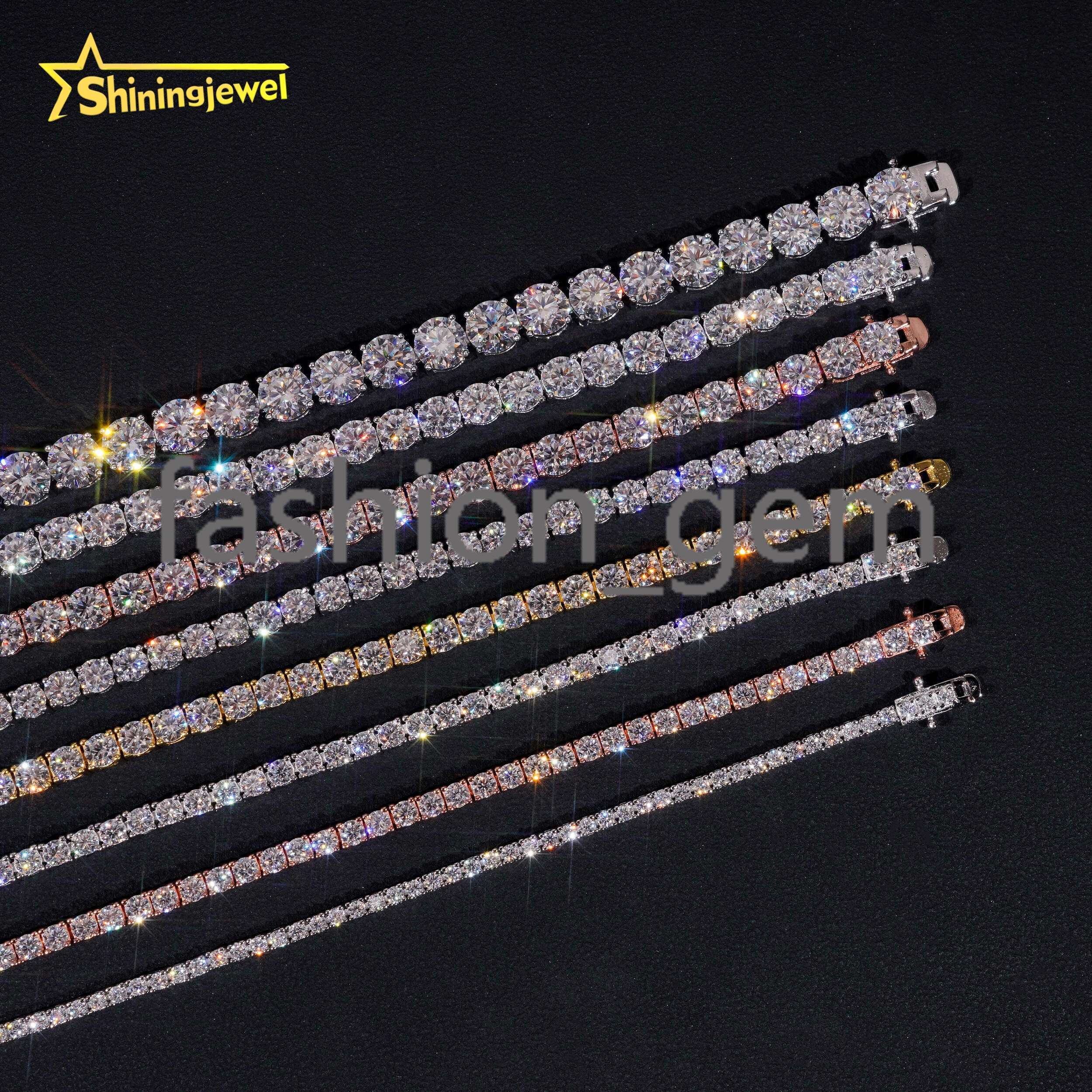 Cheapest Price Bulk in Stock VVS Moissanite Pass Diamonds Test Gold Plated Sterling Silver 925 Tennis Chain Iced Out Jewelry