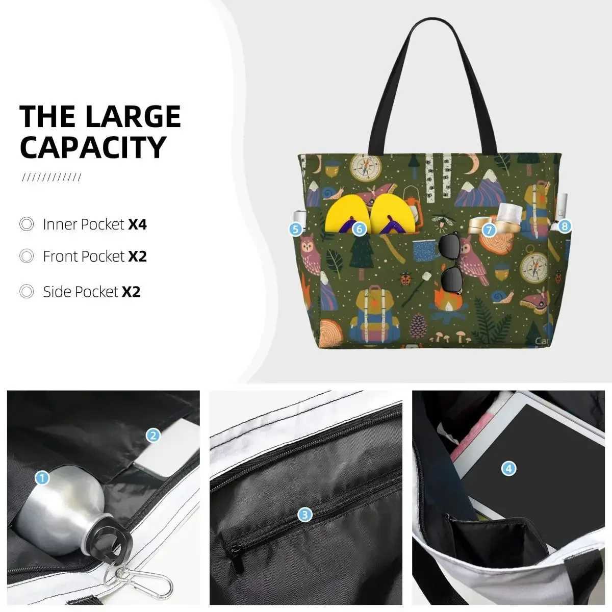 Into The Woods Beach Travel Bag Customizable Tote Bag for Adults Birthday Gift Multi-Style Pattern W250618