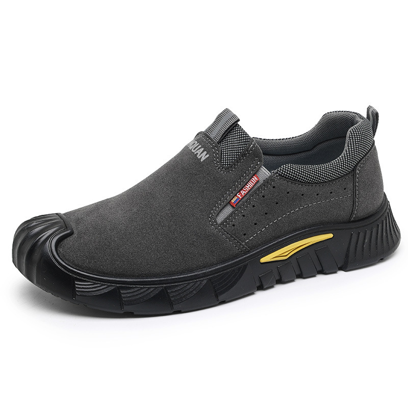 New Men S Autumn Labor Casual Shoes Protection Low Top Slip On Thick Soled Non Slip Work Tooling Trendy Fashion Casual Shoes Ddmysaturn