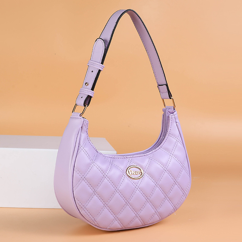 Free Shipping 2025 New Designer Bag Solid Color Crescent Women's Armpit Shoulder Bag Casual Boutique Shopping Bag High-end Luxury Handbag