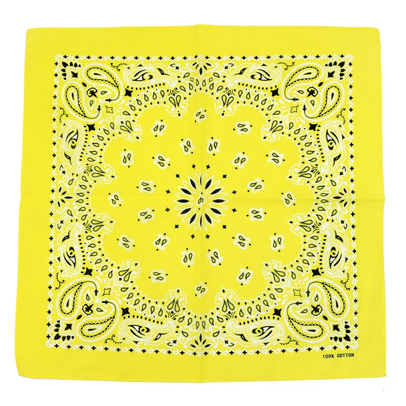 Bright Spring Summer Color Paisley Headscarves Cotton Bandana For Women Girl Heawear Pink Rose Yellow Orange Hair Bands 250617