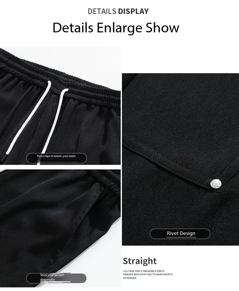 2025 Men's American Vintage Utility Pants - Loose Straight Wide-Leg Spring-Autumn New Arrival Casual Versatile Long Trousers
