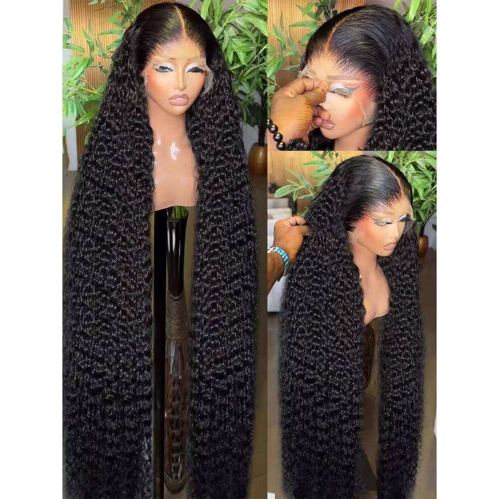 200% 30 40 Inch Deep Wave Frontal 13x4 13x6 HD Curly Lace Front Human Hair Wigs Brazilian 5x5 Glueless Closure Wig For Women