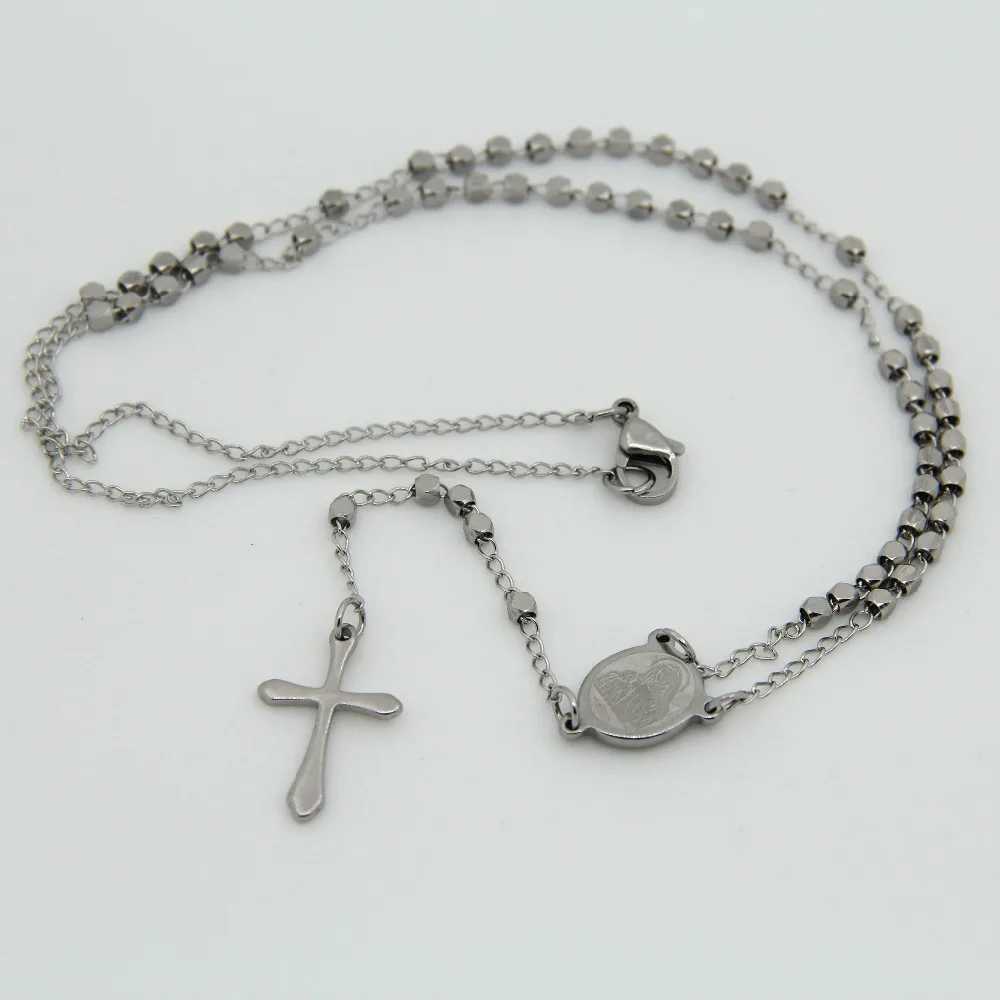 Hot Sale New Classic Collares Mujer Collier Male Cross Pendant Necklace Charm Steel Chain Fashion Jewelry W250618