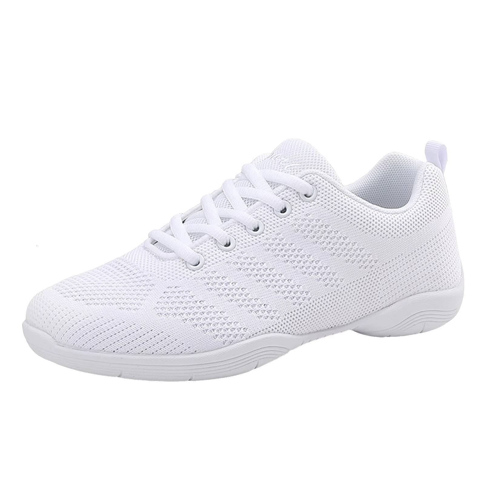 Ddmyshoesvip Girls White Cheerleading Team Children's Shoes Breathable Youth Cheering Competition Shoes Sports Training Dance Kid Wedges For Girl