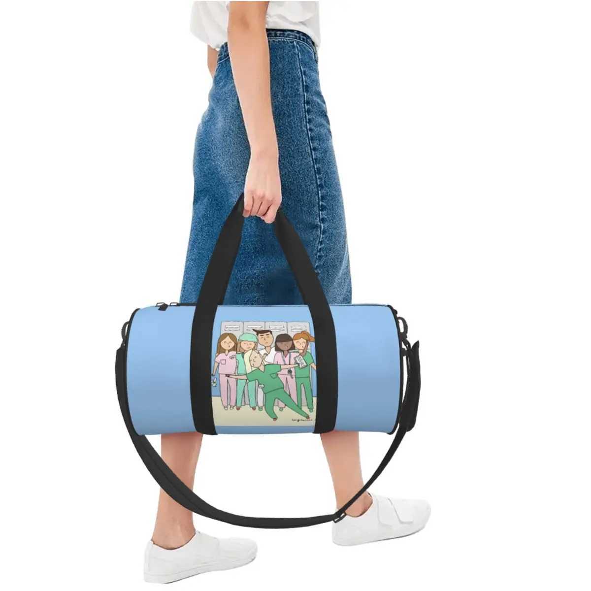 Couple Travel Bag Emergency Nurse Doctor Gym Bag Large Oxford Custom Handbag Colorful Casual Sports Bag W250618