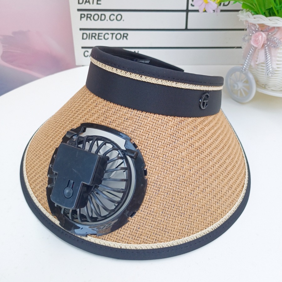 Brim Sun Hat With Solar Fan Outdoor Wide Brim Solar Fan Swim Hat Outdoor Fishing Hat Solar USB Charging Desktop Visor Upf50 Wide Sun Brim Hat for Trav