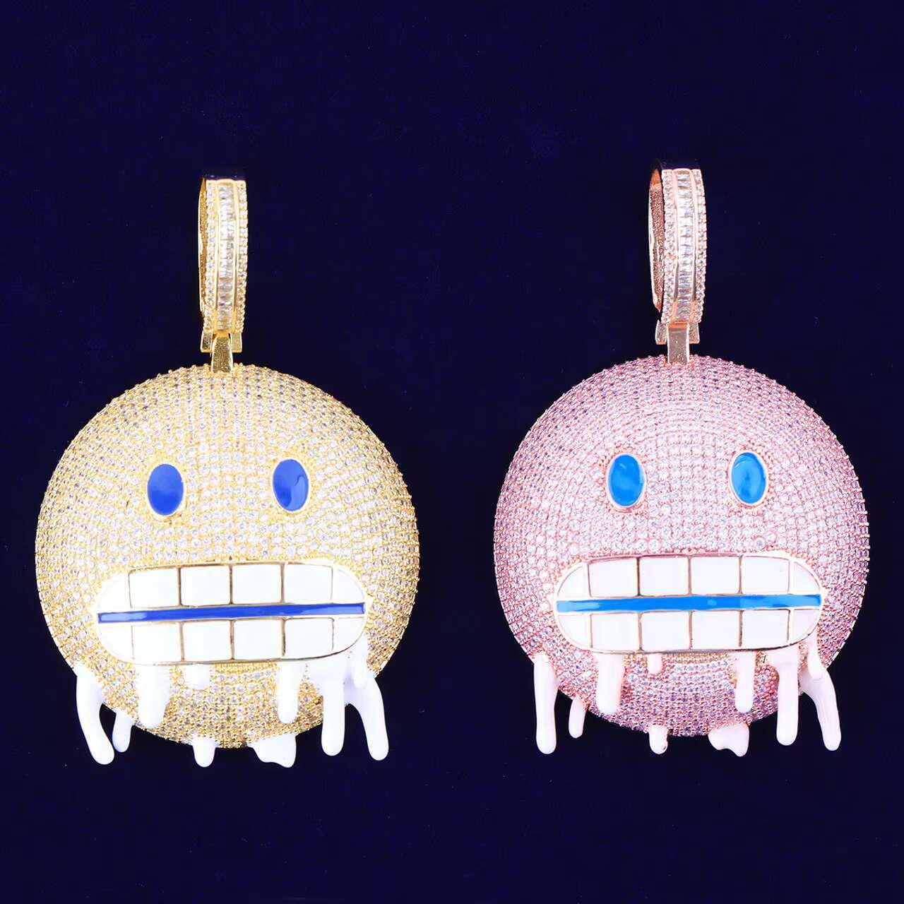 Trendy Hip Hop Custom Moissanite Pendant Chain Necklace Cold Face Cartoon Ice out with High Fashion Style