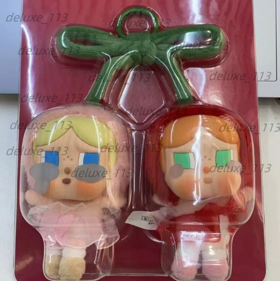 POP MART CRYBABY Cherry Crying Doll Cupid Tears Plush Bag Pendant Keychain Blind Box Toy