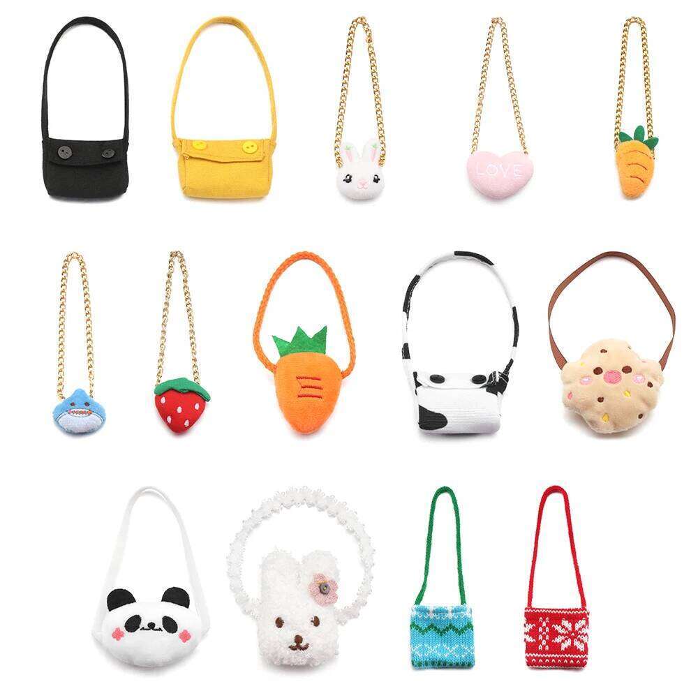 Labubu Bag Cartoon Animal Plush Bags Handbag Miniature Bag For Cm Idol Doll Clothes Accessories Changing Dressing Game Kids Toys
