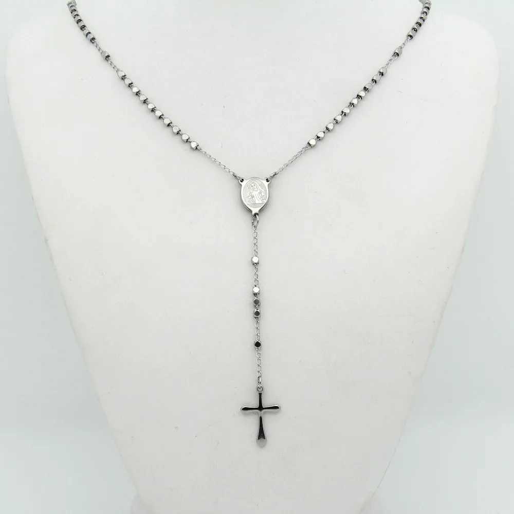 Hot Sale New Classic Collares Mujer Collier Male Cross Pendant Necklace Charm Steel Chain Fashion Jewelry W250618