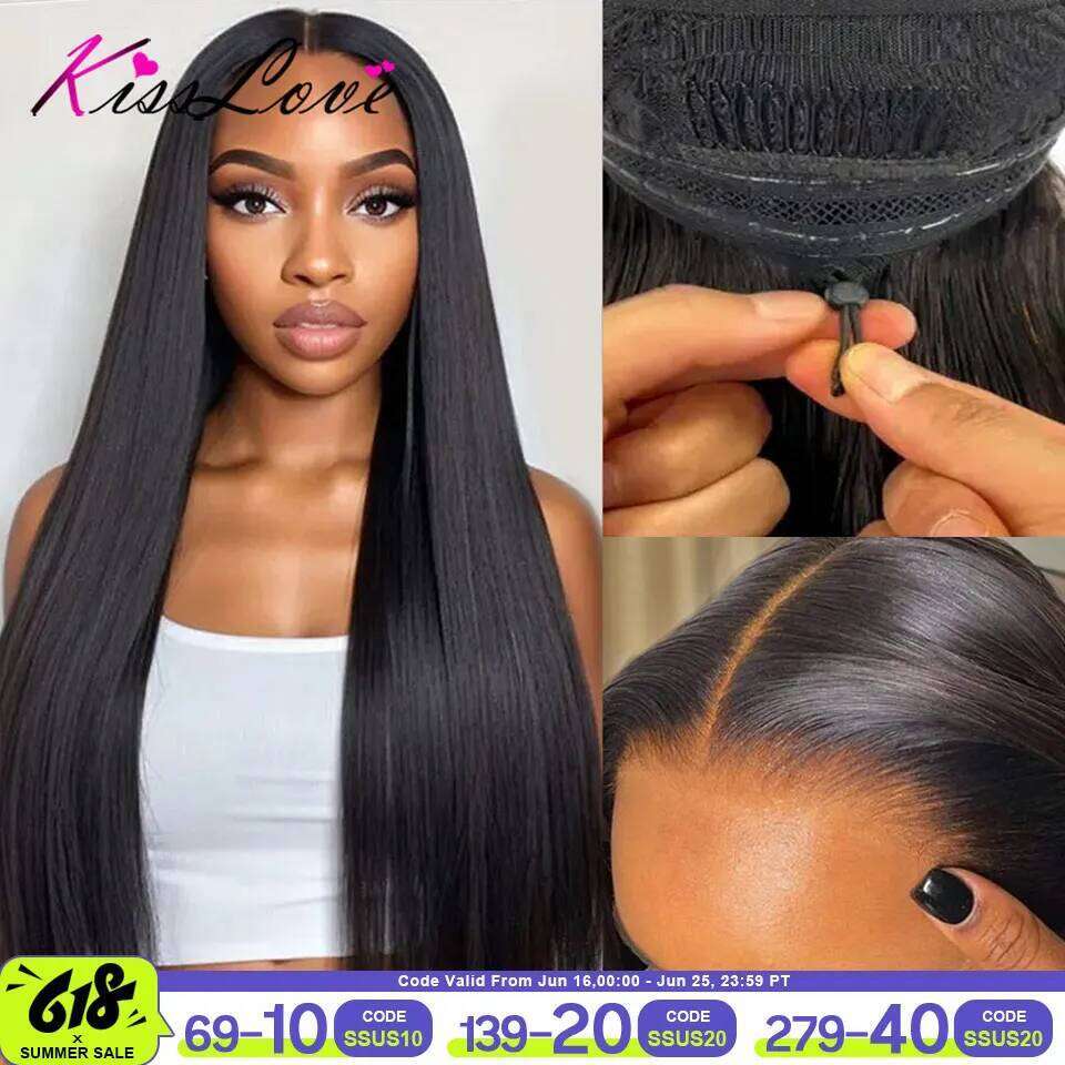 Straight Pull Go with Elastic Drawstring 13x6 HD Frontal 5x5 Glueless Wigs Human Hair 13x4 Lace Front Wig