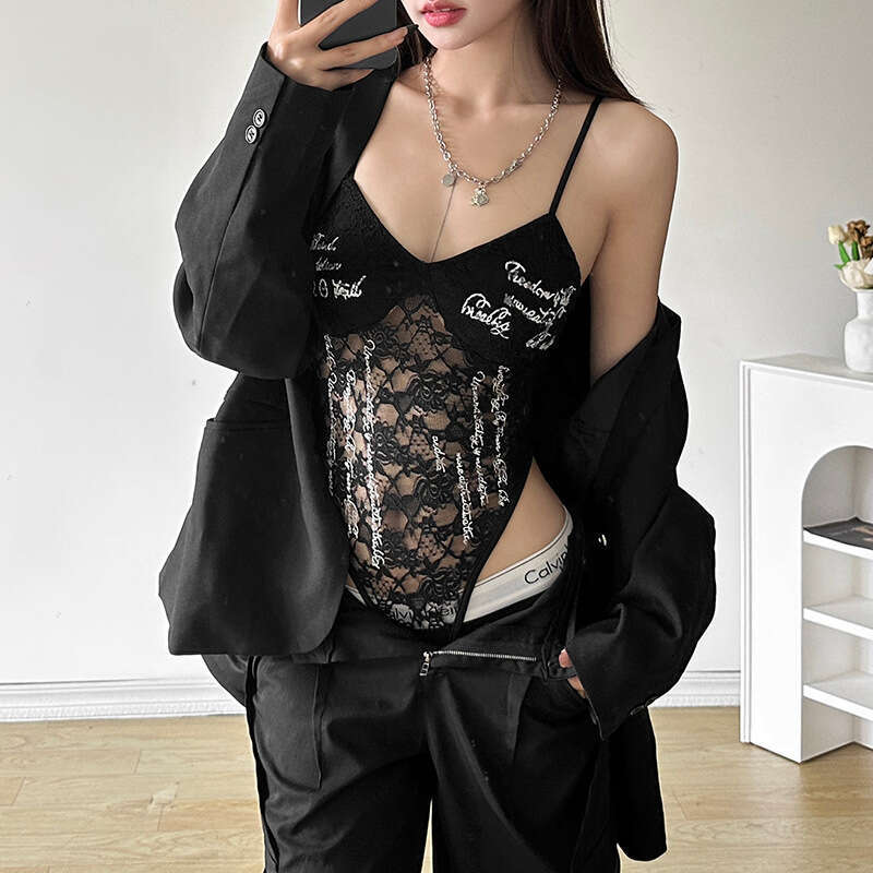 Summer New Women's Solid Color Slim Fit Street Fashion V-Neck Strap Sleeveless Jumpsuit B5