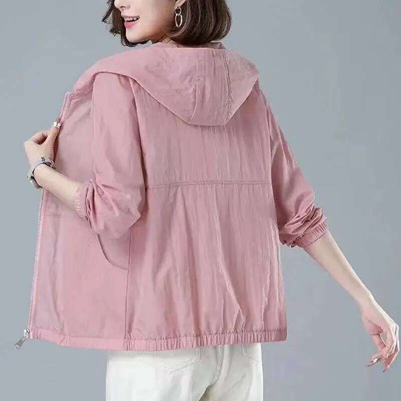 Women's Short-Sleeve Summer Jacket - Loosely Fitted Casual Coats with UV Protection