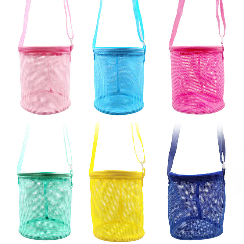 Summer Children's Outdoor Wild Cylinder Mesh Collection Extra Large Toy Storage Beach Bag