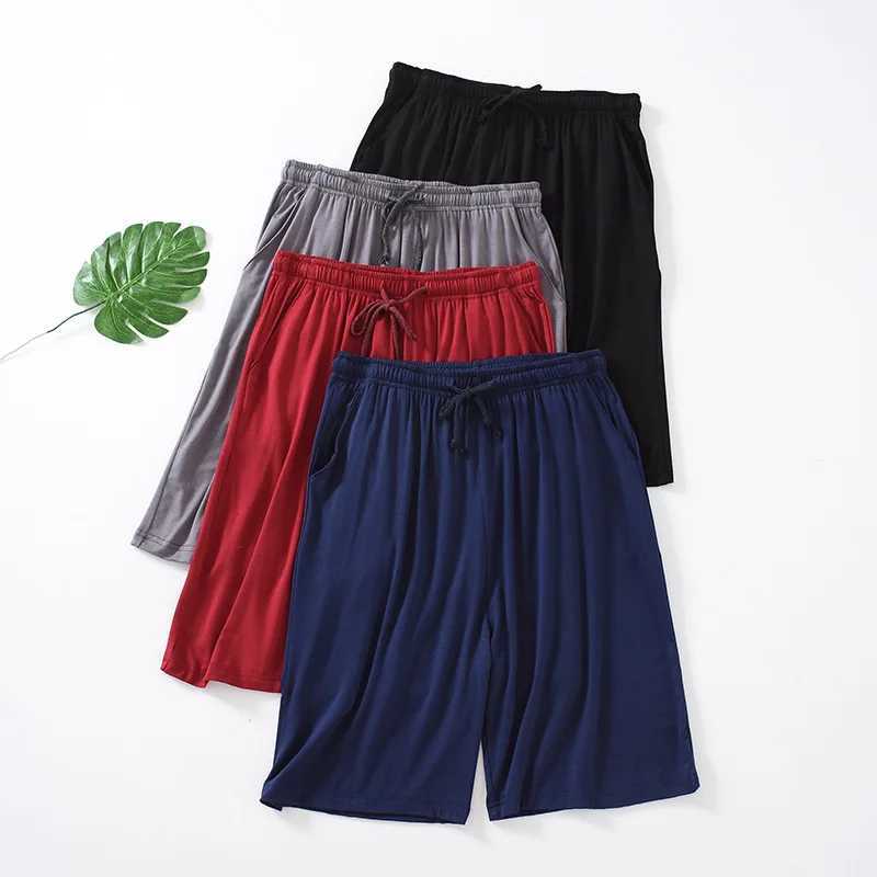 Modal Mens Shorts Summer Thin Five-point Home Shorts Loose Casual Large Size Home Pajamas Beach Pants XJ250618
