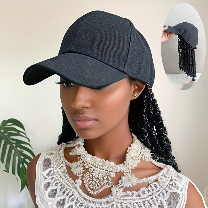 African Fashion Hat with Dreadlocks Spring Coils Natural Sports Trendy Snapback Cap