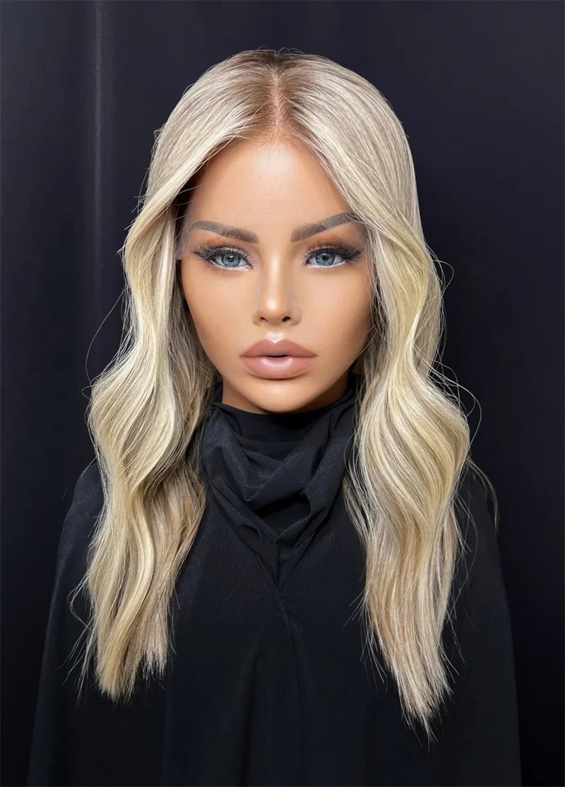 613 Lace Front Wig Human Hair 13x4 Blonde Human Hair Wigs 250% Density Body Wave Lace Front Wigs Human Hair Pre Plucked 26 Inch Synthetic