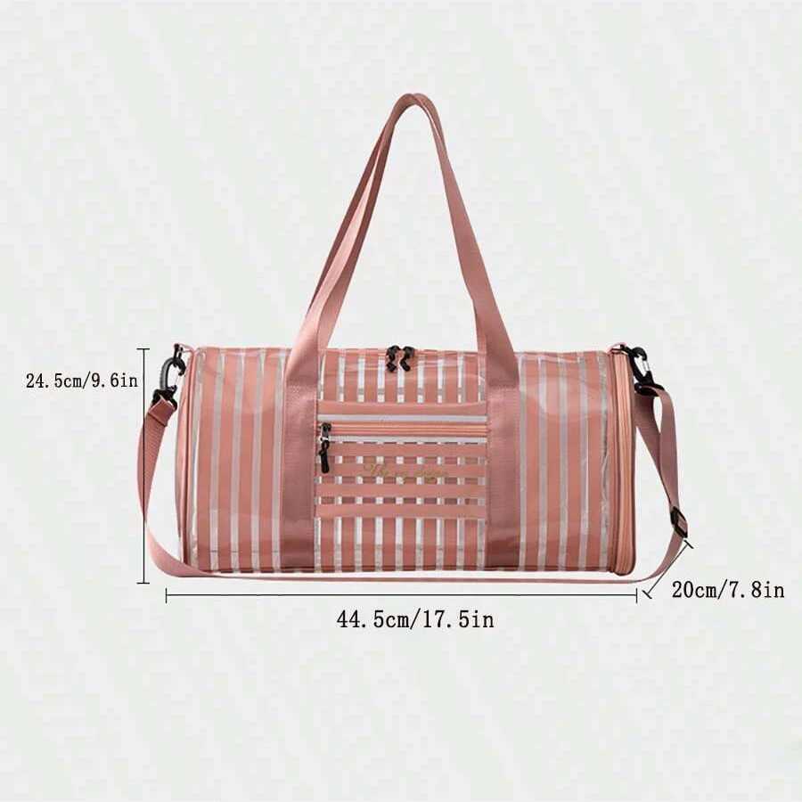 Multifunctional PVC sports and fitness bag can be shoulder crossbody waterproof short trip bag wet and dry separation yoga bag W250618