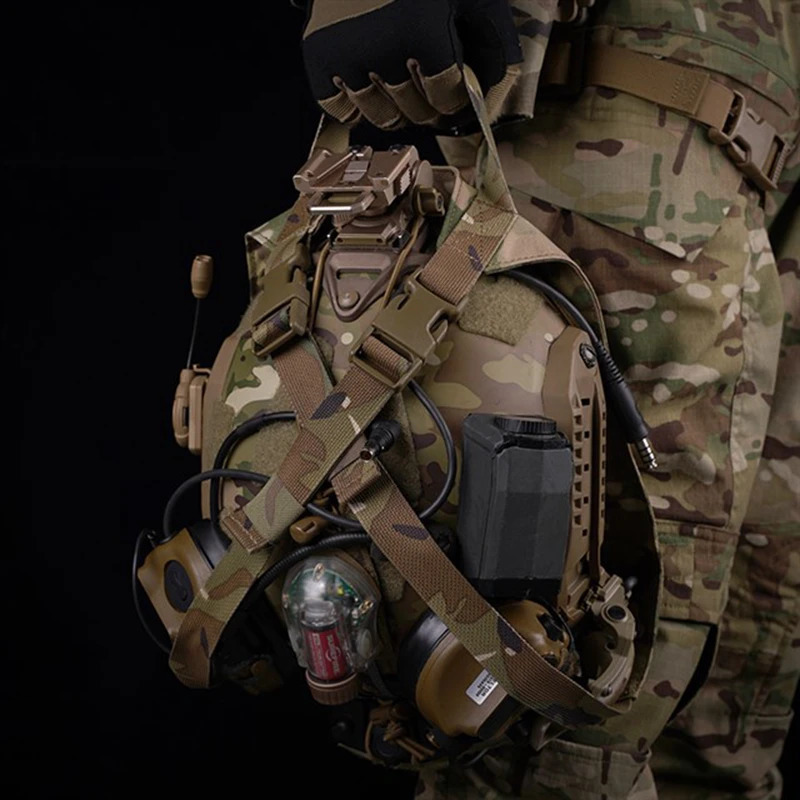 Tactical Helmet Bag Pack MultiPurpose Molle Storage Rapid Deployment Carrying Pouch for Hunting Shooting Combat Helmets 250611