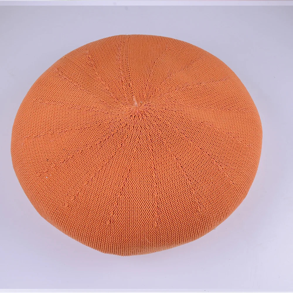 Beret Women Spring Summer Hats For Women Retro Knitted Painter Cap Casual Fashion Solid Breathable Cap Female 250604